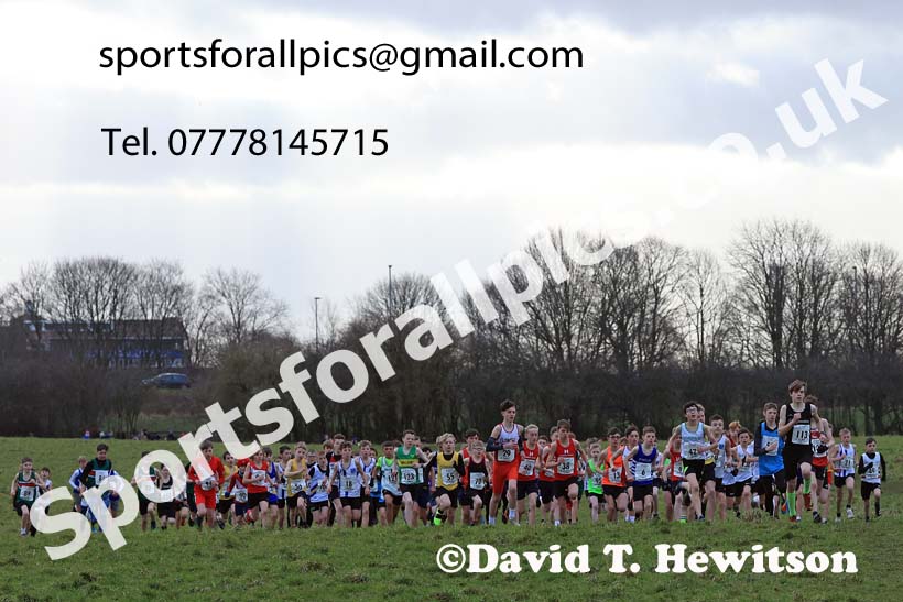 Boys Under-13s 2024 Northern Cross Country Champs., Sedgefield. Photo: David T. Hewitson/Sports for All Pics